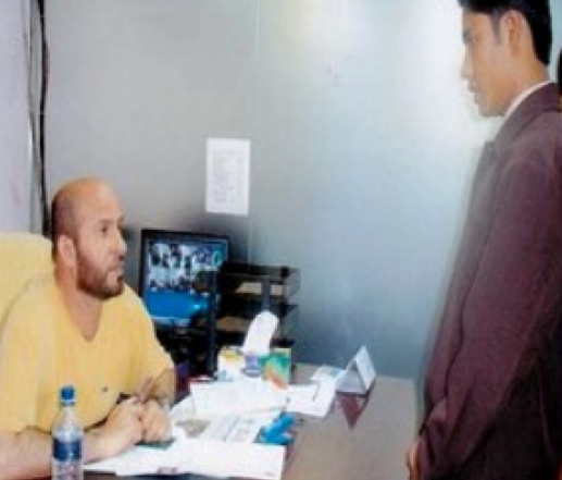 Candidate interview in progress